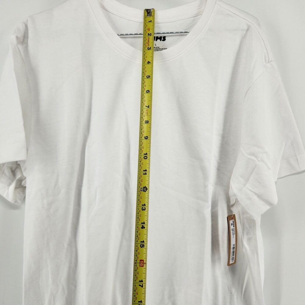 SKIMS Men's Large White Chalk Cotton Classic T-Shirt NWT $44 - Picture 6 of 8